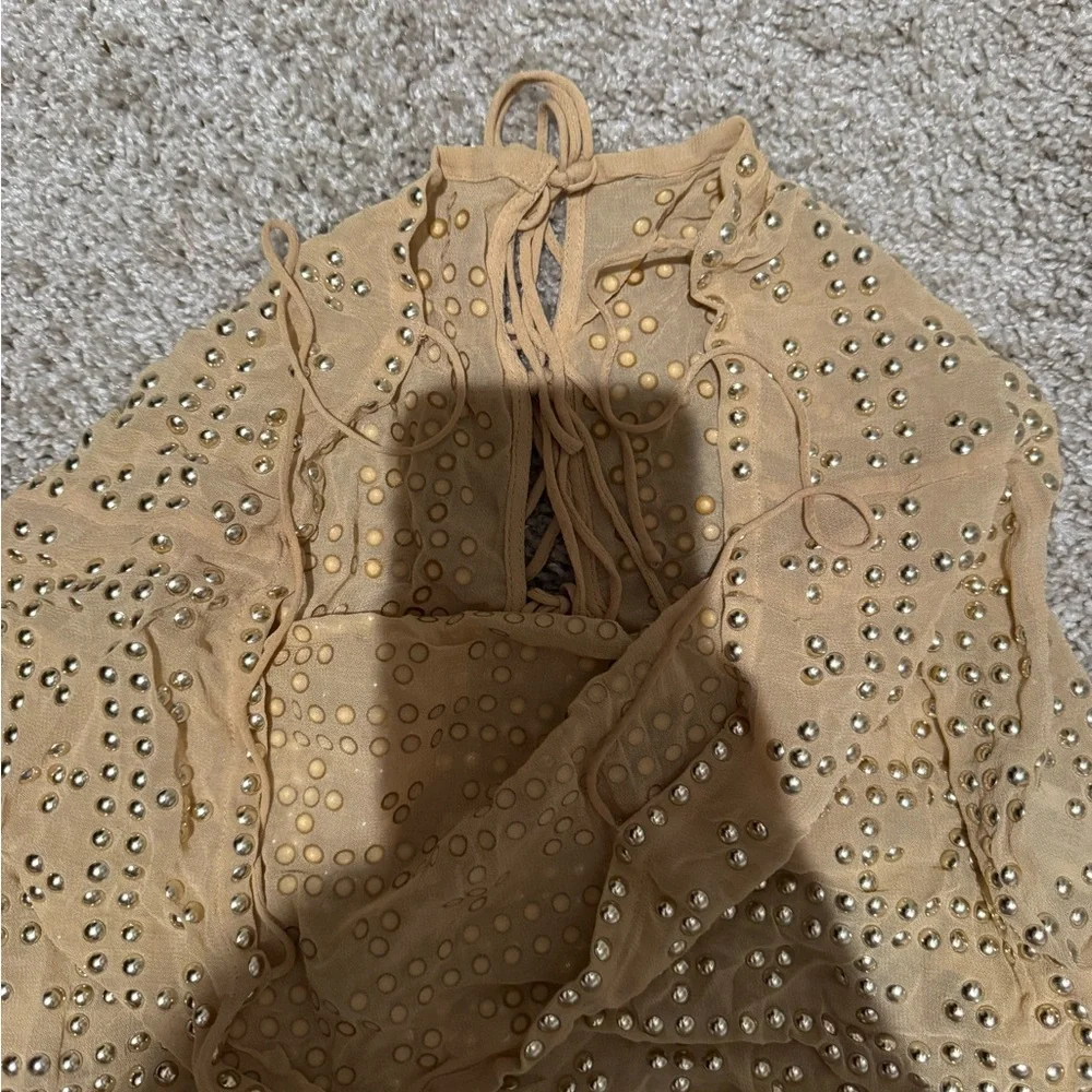 Zara Gold Studded Camisole - Picture 2 of 3